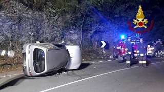 Luserna S. Giovanni - Ancora un’auto ribaltata sulla Sp 161: secondo incidente in poche ore